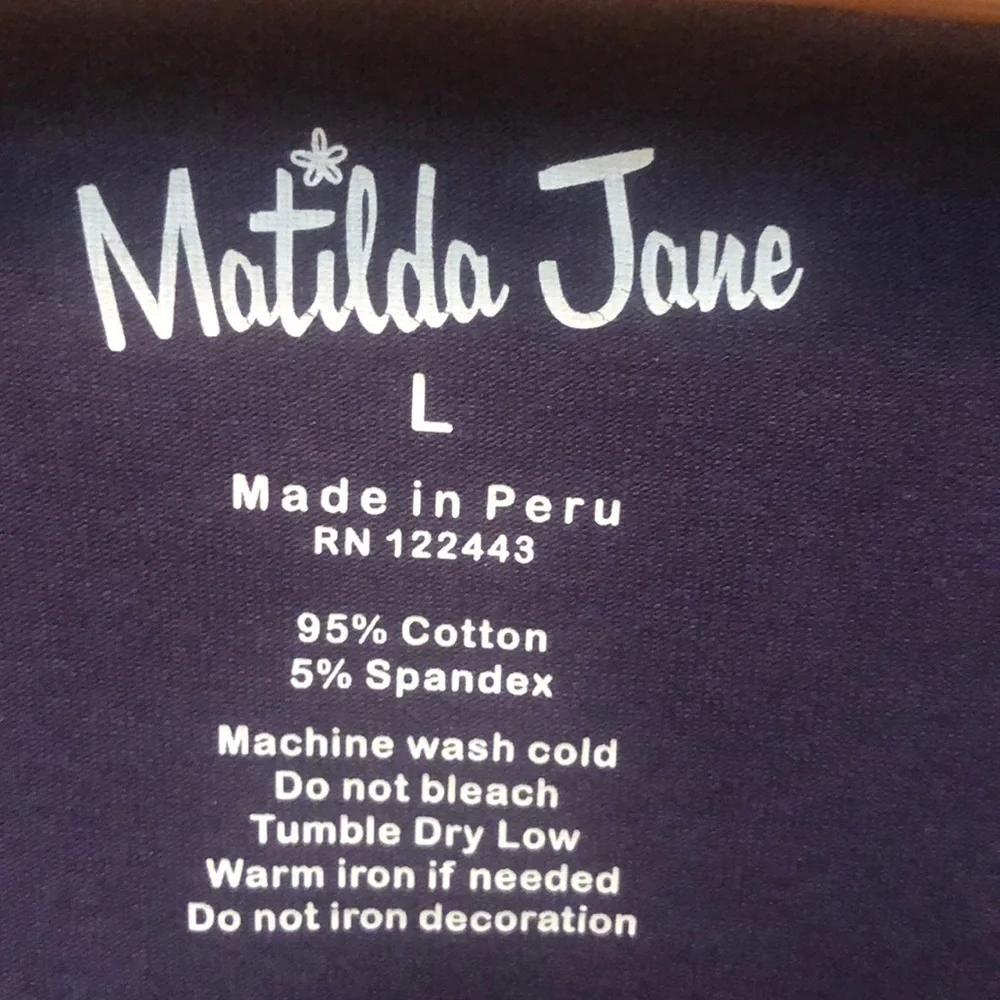 MATILDA Jane Ladies Top Navy Blue Size Large - Picture 2 of 5